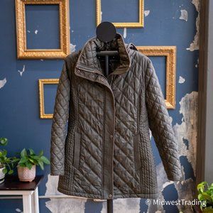 Marc New York Andrew Marc Olive Green Hooded Quilted Coat